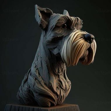 3D model Zwergschnauzer dog (STL)